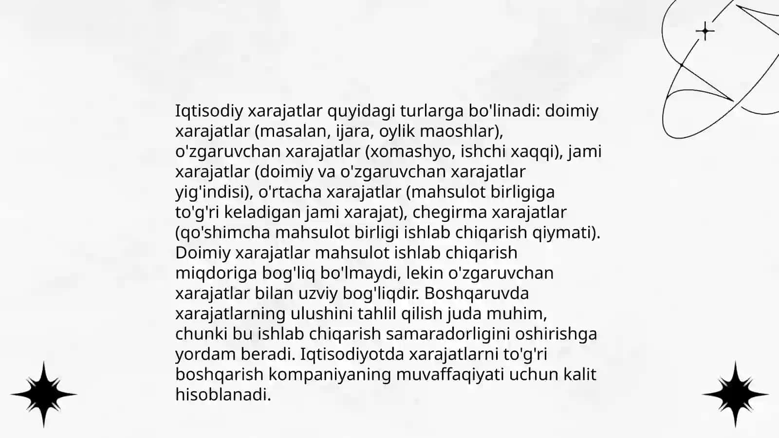 Iqtsodiy xarjatlar va uni tarkibiy turlari 4