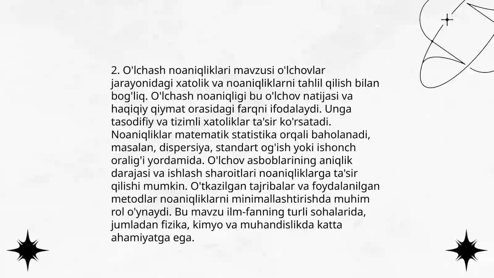 O'lchash xatoliklarini tabaqalash 4