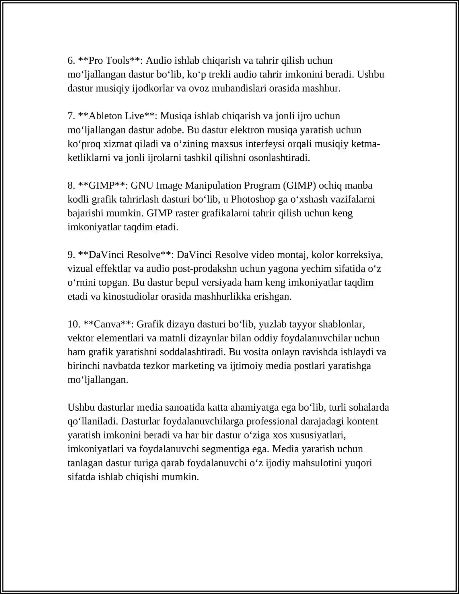 MEDIA MATNNI YARATISH VA QAYTA ISHLASHNING DASTURIY VOSITALARI 4