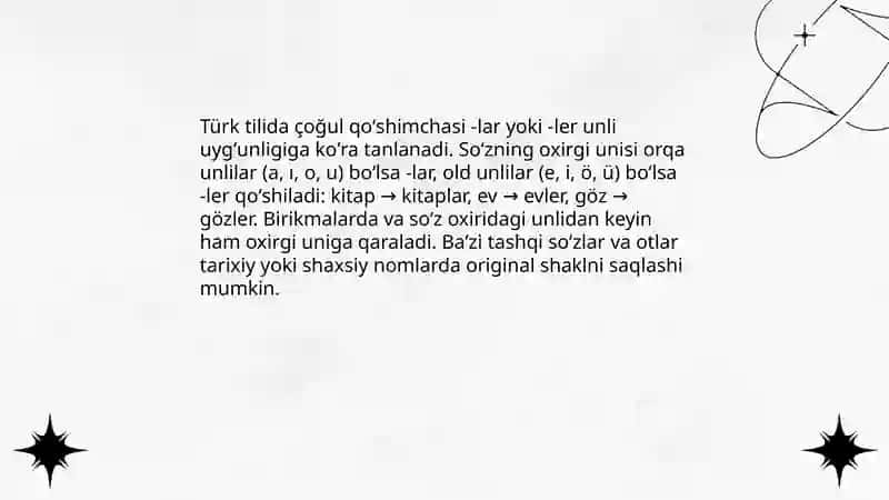 Turk tilida çoğul eki ve soʻroq yuklamasi 4