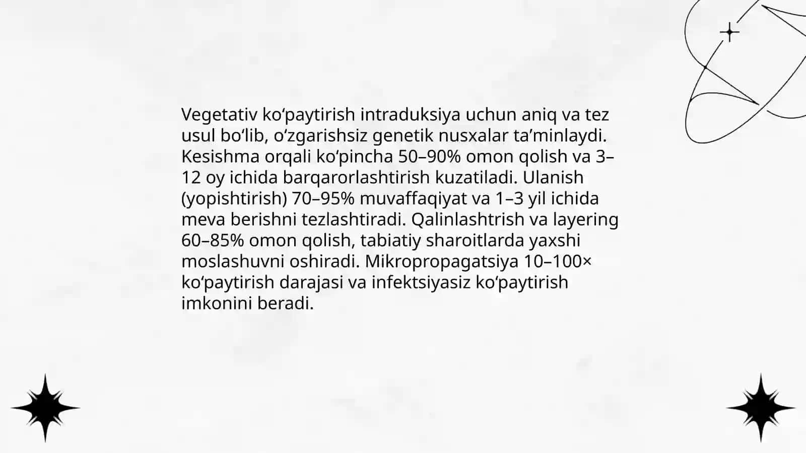 O'simliklarni intraduksiya qilishning asosiy metodlari va ularning samaradorligini 4