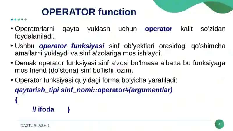 Operatorni qayta yuklash 4