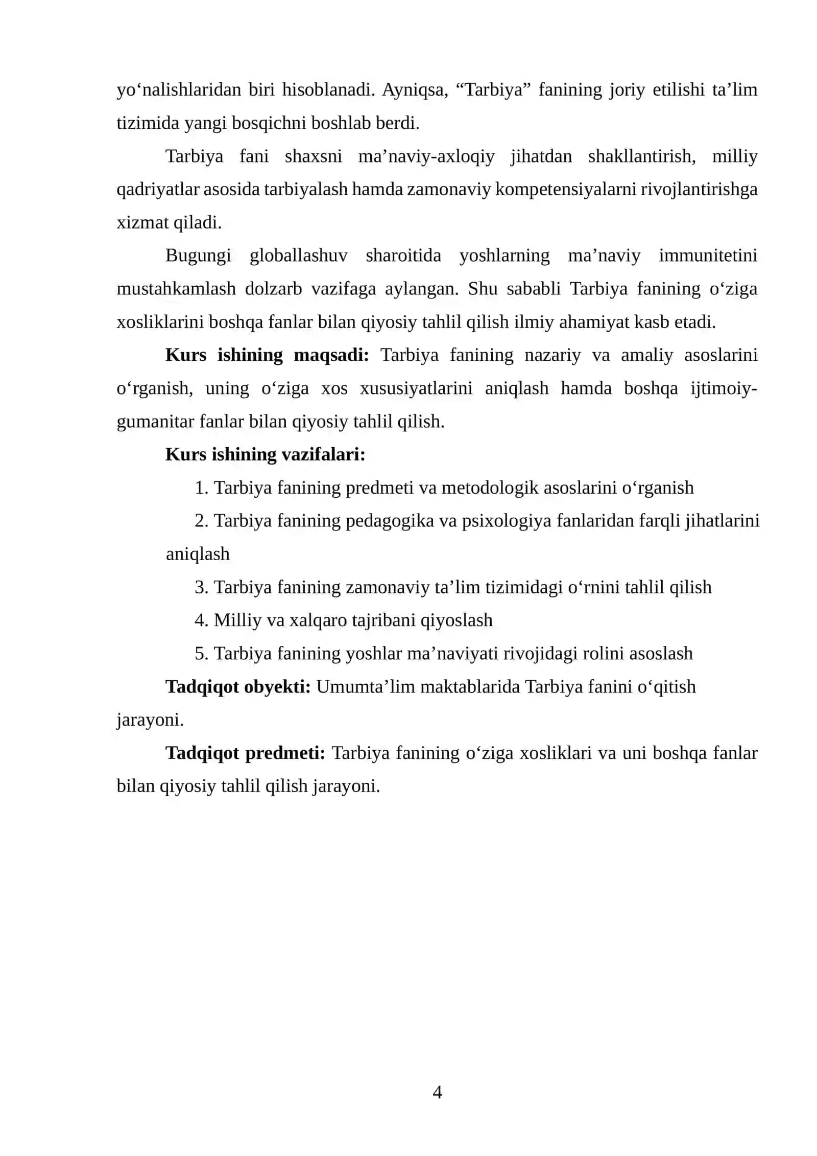 TARBIYA FANINING O‘ZIGA XOSLIKLARINI QIYOSIY TAHLIL QILISH 4