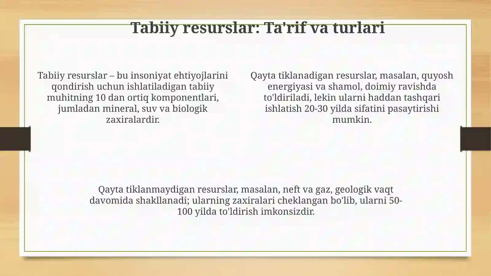 Tabiiy resurslarga nisbatan mulk huquqi obyektlari va subyektlari 4