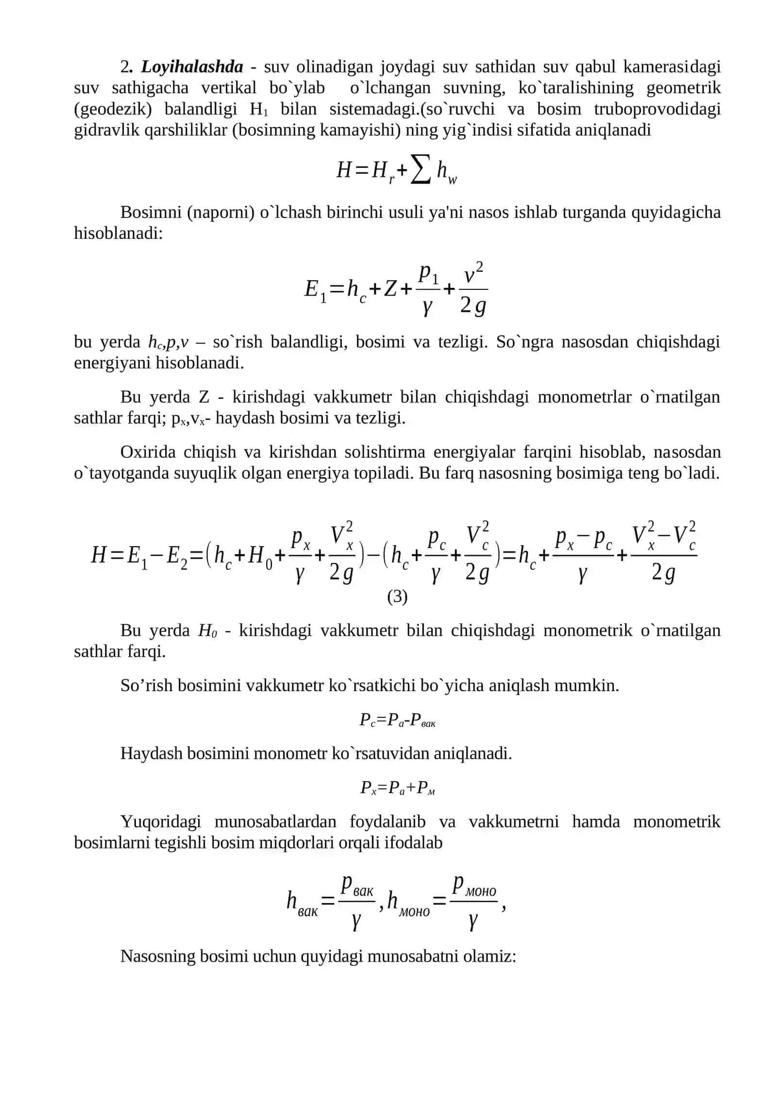 Gidromashinalar haqida umumiy tushunchalar. Dinamik va hajmiy gidravlik mashinalar 4
