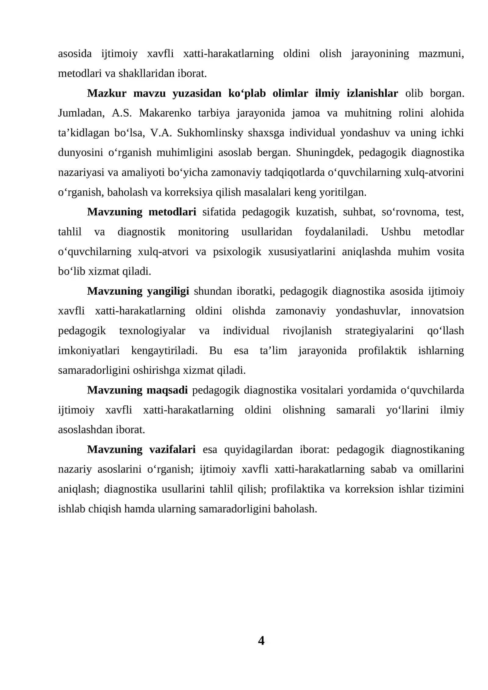 Pedagogik diagnostika asosida ijtimoiy xavfli xatti-harakatlarning oldini olish 4