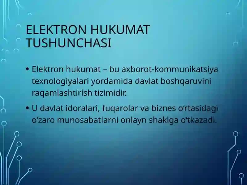 Elektronhukumatning iqtisodiy samaradorligi 4