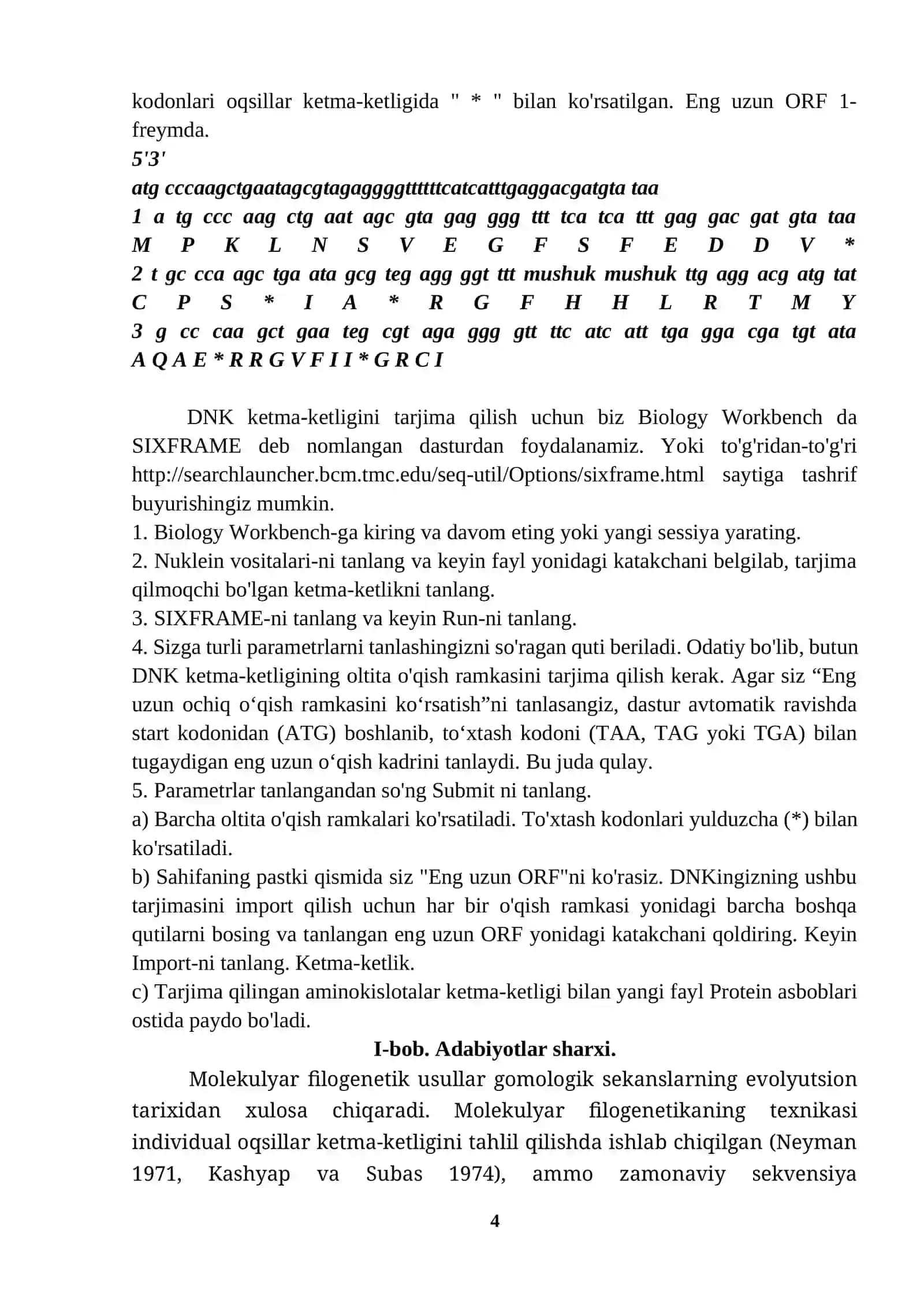 ORF FINDER DASTURI 4