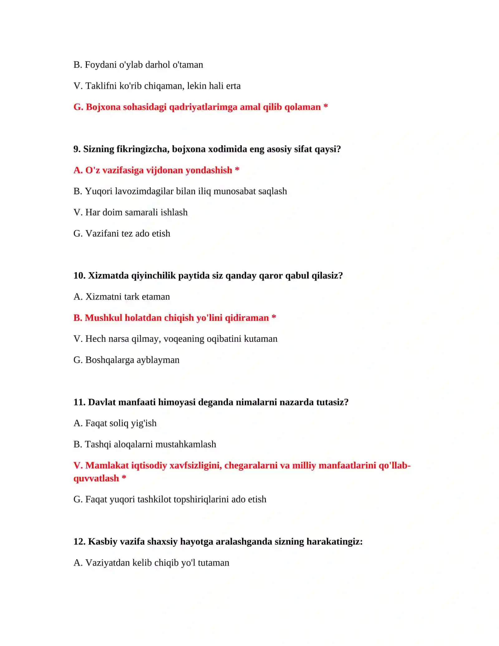 Bojxona IQ test DOCX 4