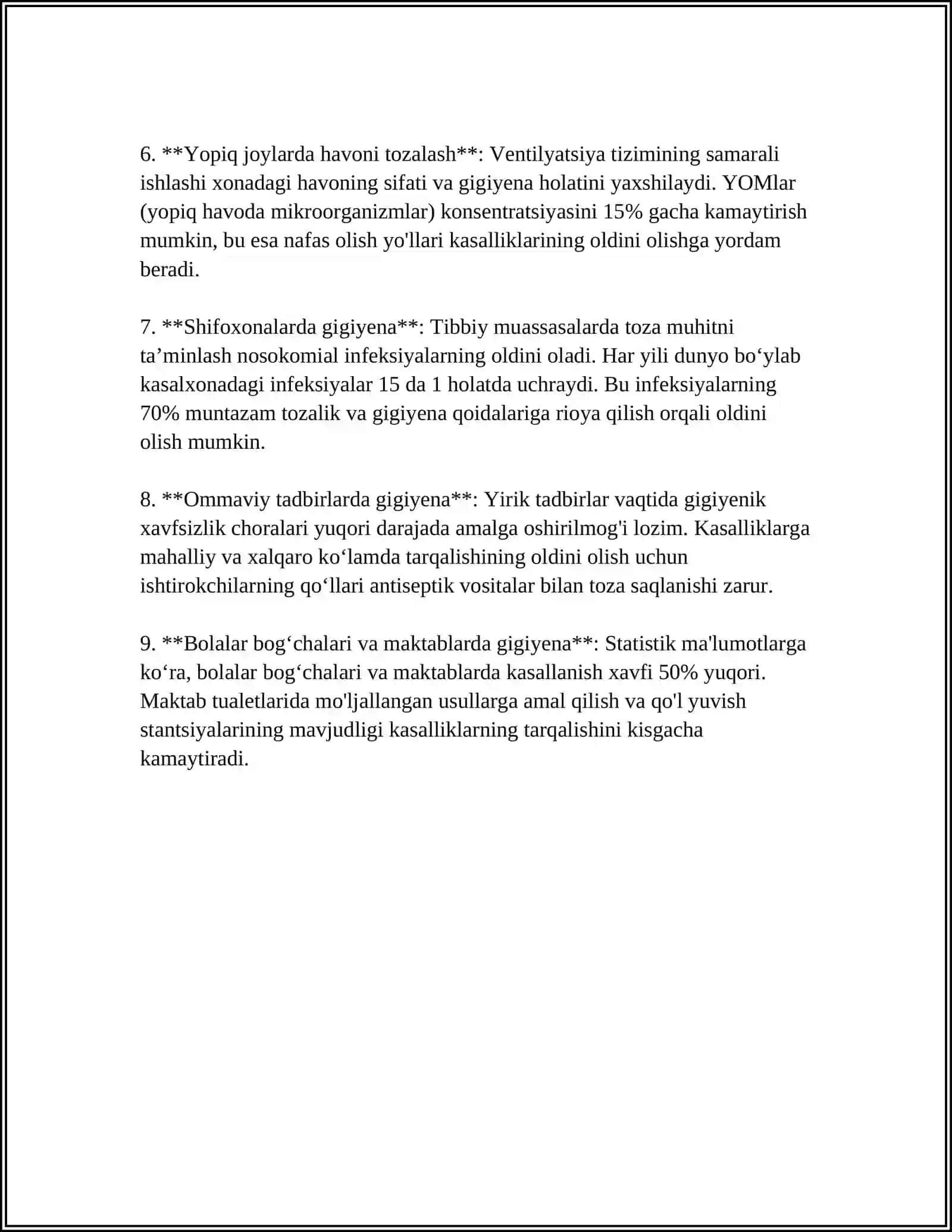 2015-YIL "SANITARIYA EPIDIMIOLOGIK OSOYISHTALIGI TO'G'RISIDAGI QONUN"GA UMUMIU TARIF 4