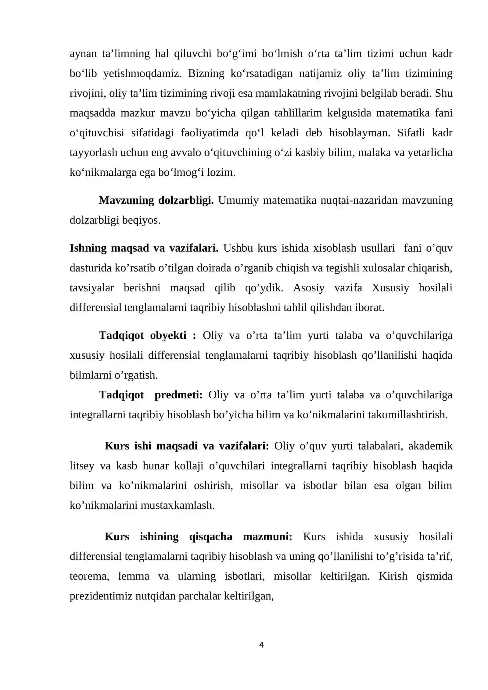 Zaynobiddinov Ibrohimjon "Xususiy hosilali differensial tenglamalarni taqribiy hisoblash" KURS ISHI 4
