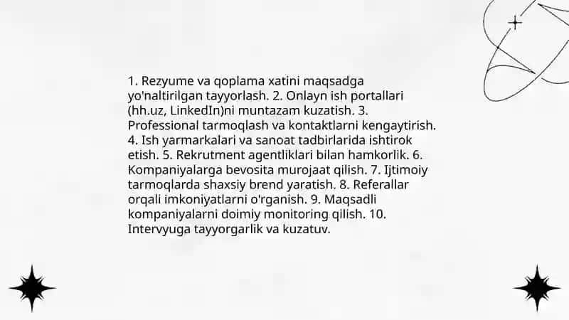 Rezyume (CV) va motivatsion xat yozish ko'nikmalari 4