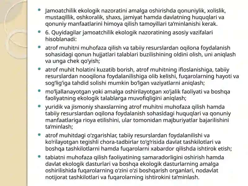 Mahalliy boshqaruv organlarining ekologik vakolotlari 4