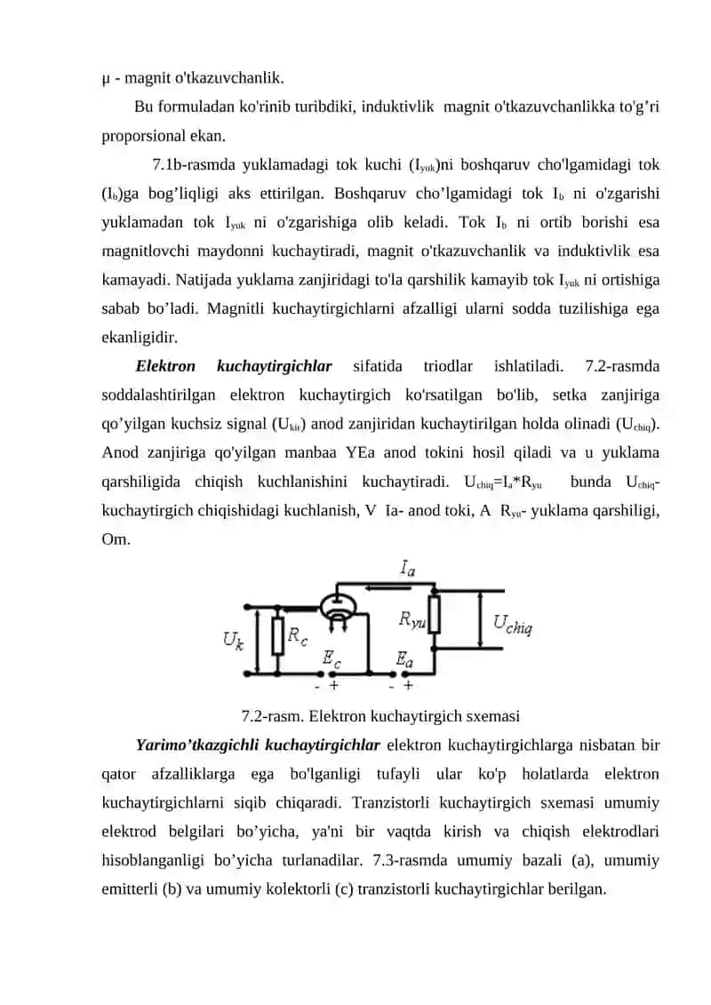 Kuchaytirgichlar va ulаrning tаvsifi 4