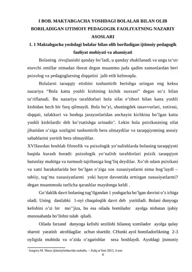 MAKTABGACHA YOSHDAGI BOLALAR BILAN OLIB BORILADIGAN IJTIMOIY PEDAGOGIK FAOLIYAT 4