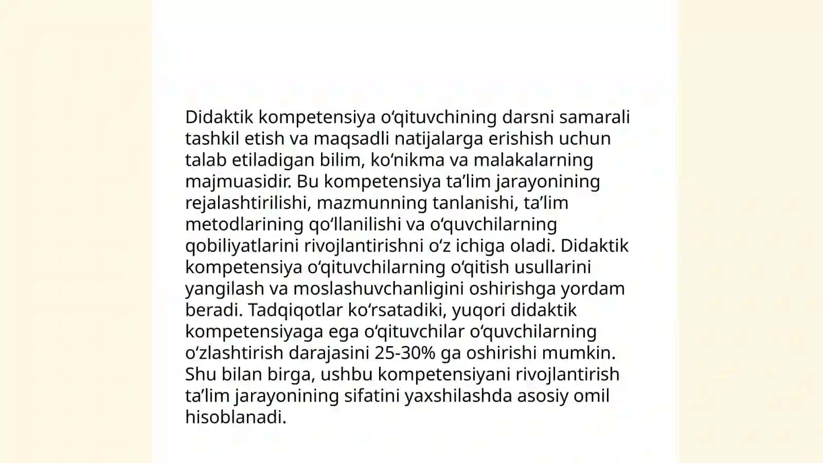 Oliy oʻquv yurti o'qituvchisi kompetensiyalari 4