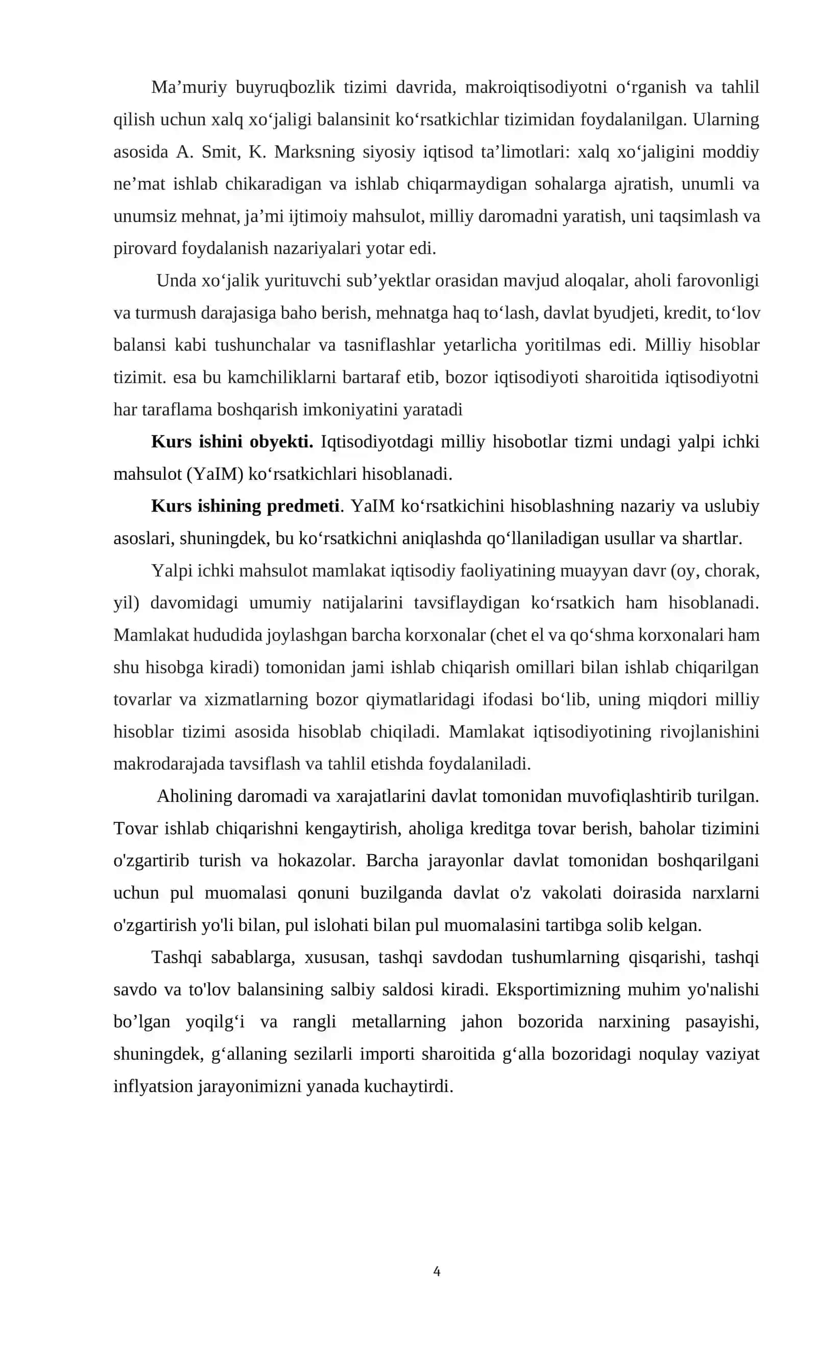 MAKROIQTISODIY TAHLIL VA PROGNOZLASH 4