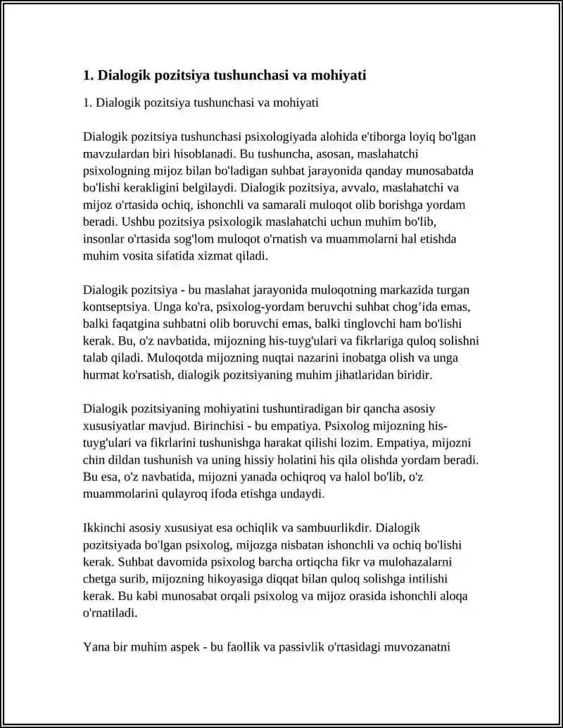 MASLAHATCHI PSIXOLOGNING DIOLOGIK PAZITSIYASINING ASOSIY XUSUSIYATI 4
