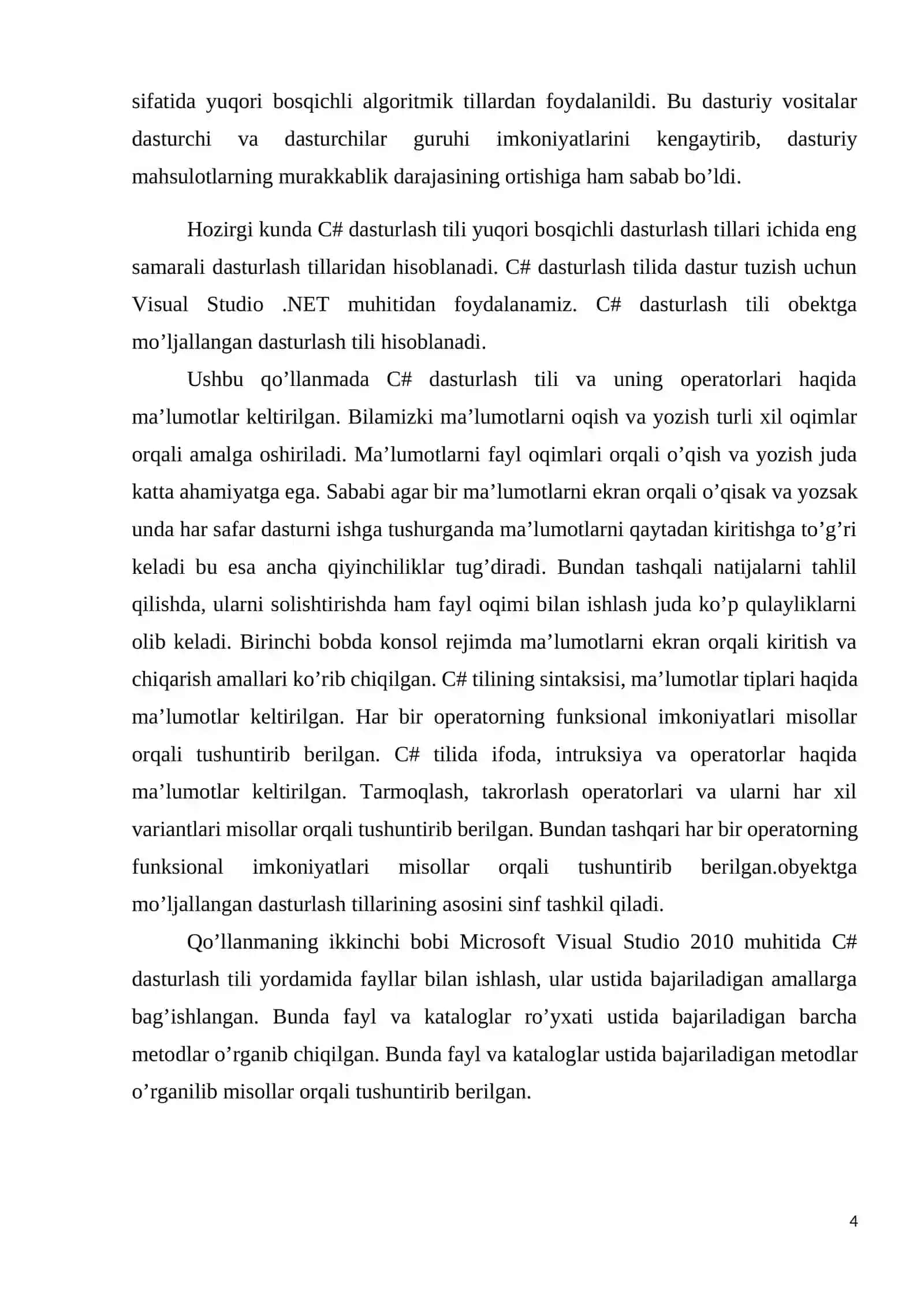 Dasturlash asoslari - “C# dastulash tili shartli operatorlar” 4