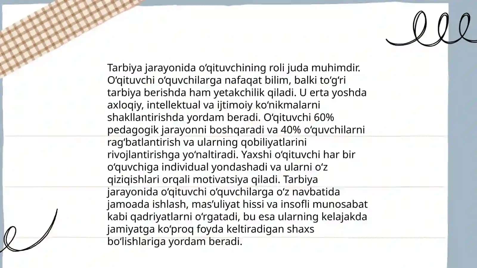 Tarbiya jarayonlarining mohiyati va mazmuni 4