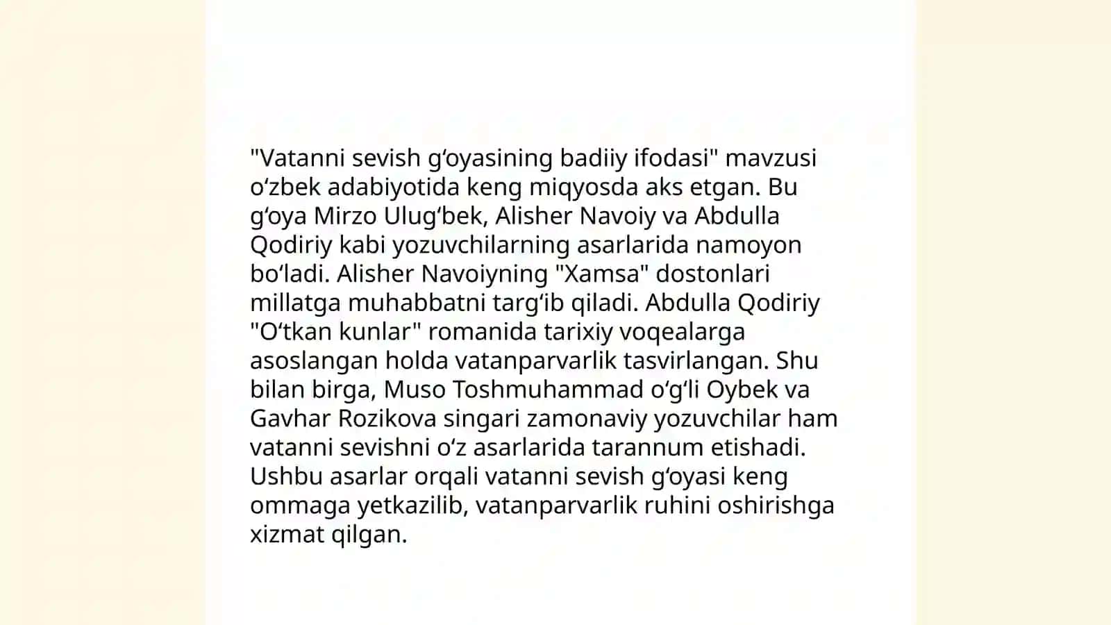 Alisher Navoiy ruboiylarida Vatan vavatanparvarlik ģoyalarining badiiy talqini 4