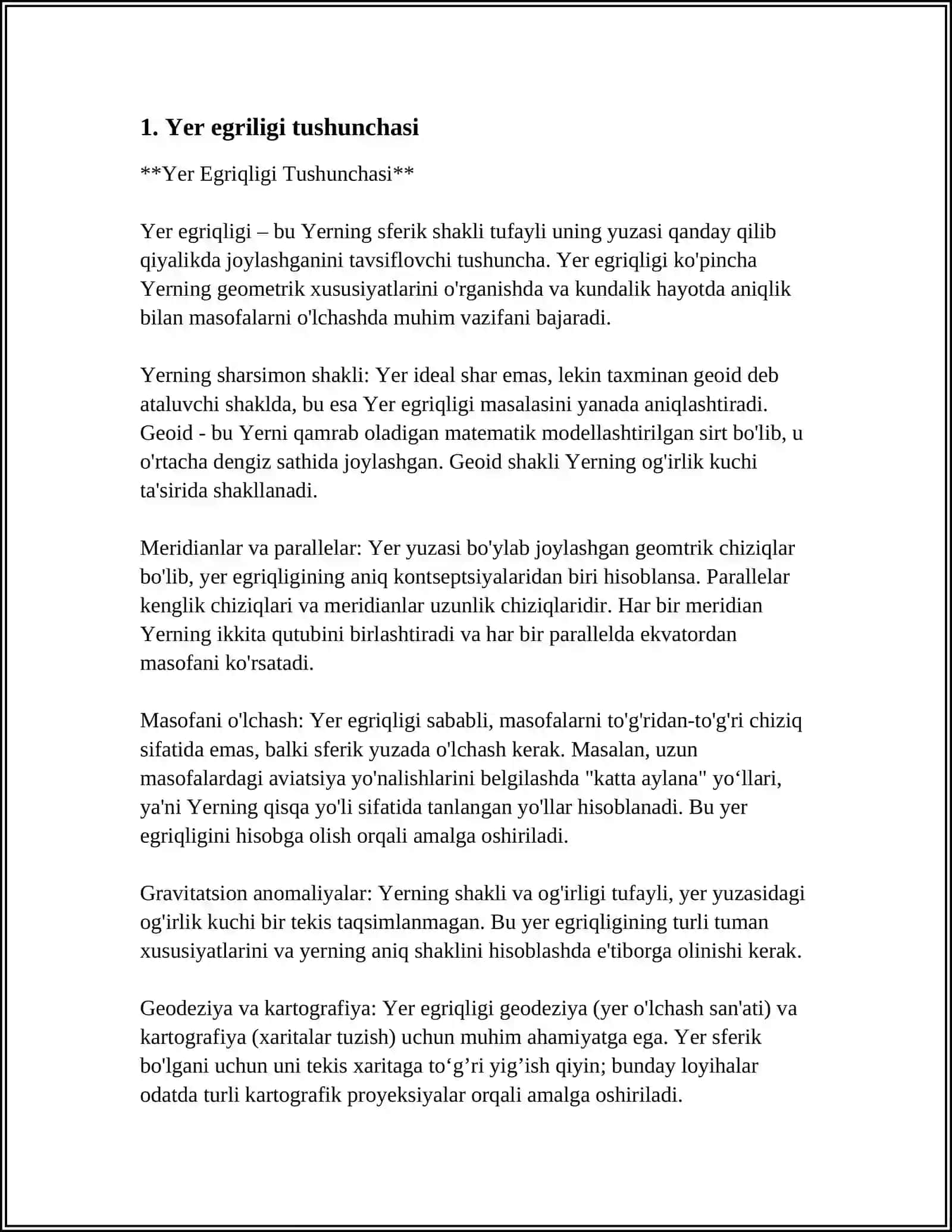 NIVELIRLASH NATIJALARIGA YER EGRILIGI VA REFRAKSIYANING TA’SIRI 4