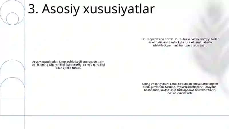 Linux Operatsion Tizimi Va Uning Imkoniyatlari 4