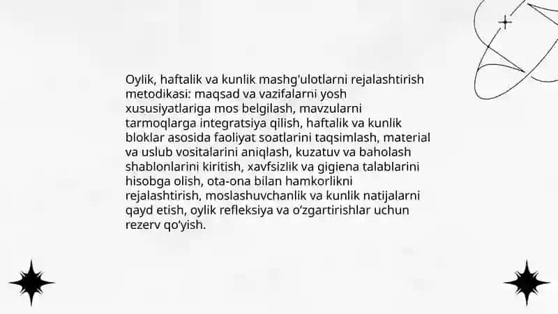 Maktabgacha ta'lim tashkilotlarida ta'lim tarbiya ishlarini rejalashtirish va hisobga olish 4