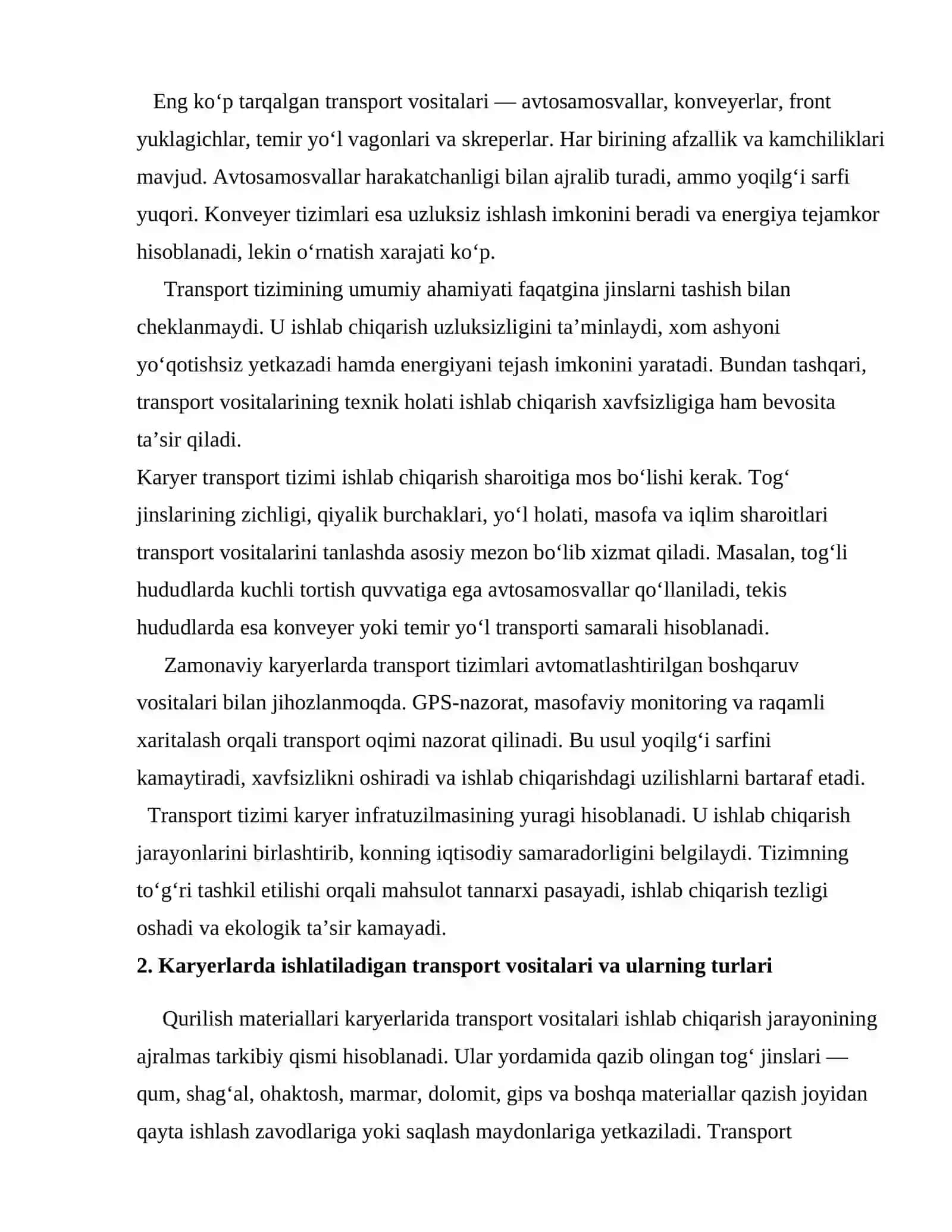 Noruda konlari, ya’ni qurilish tog‘ jinslarini qazib olish karyerlari 4