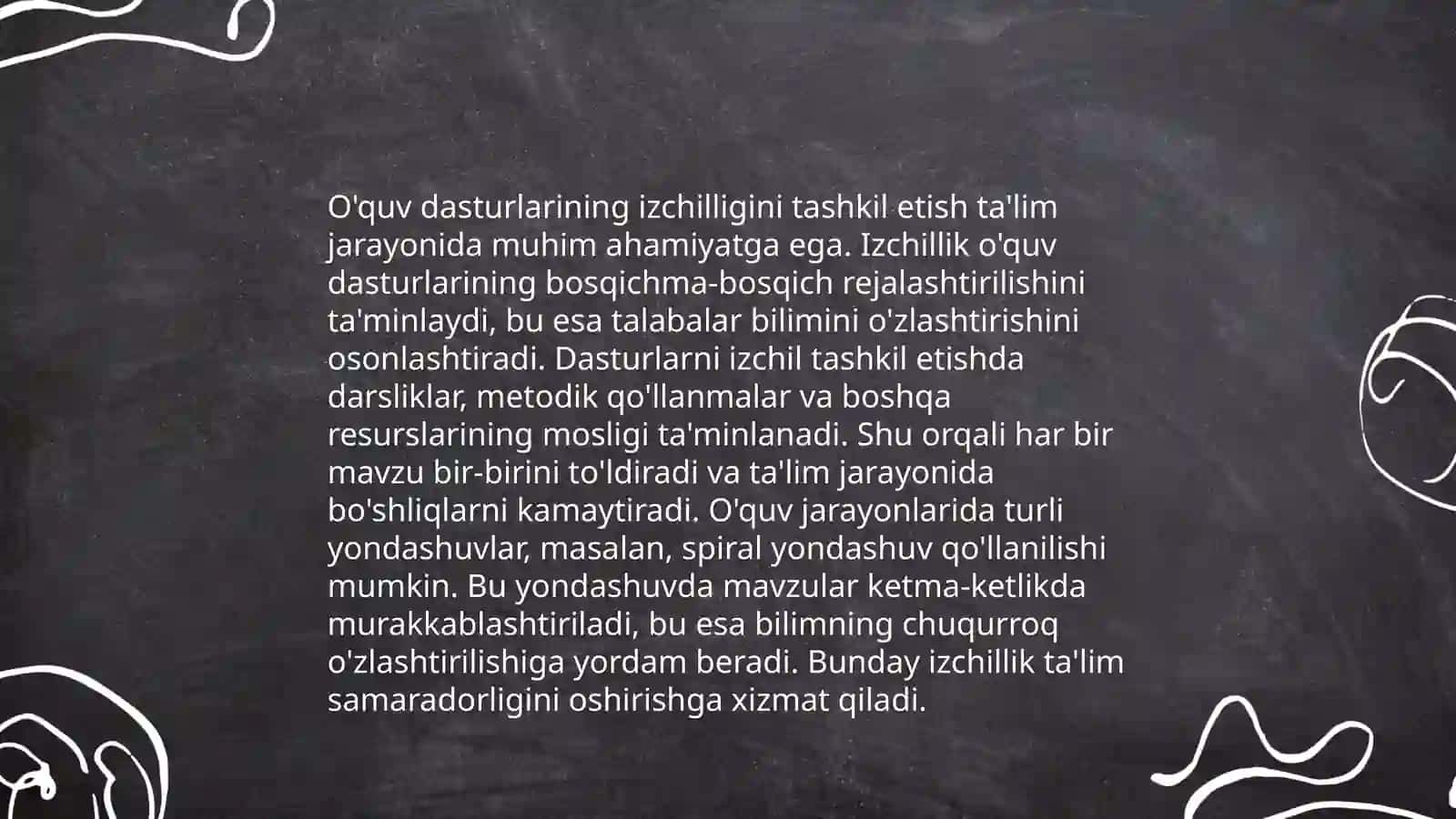 Ta'limning tizimli va izchilk prinsiplarini amalga oshirish qoidalari 4