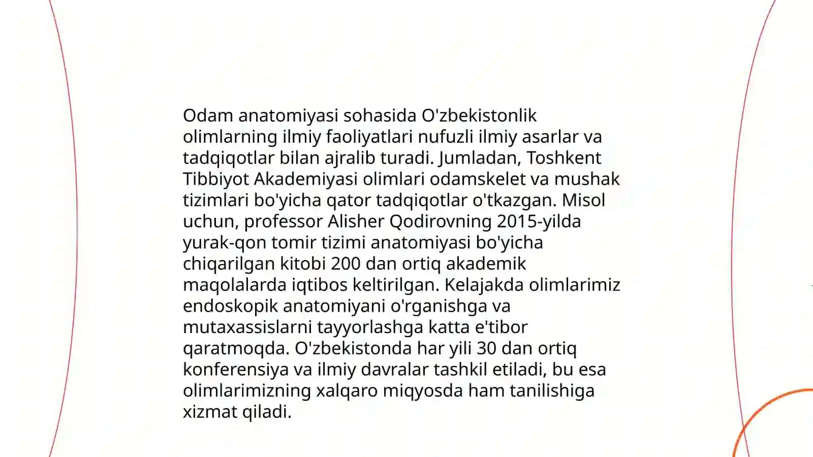Odam anatomiyasi faniga hissa qushgan o'zbekistonlik olimlar 4