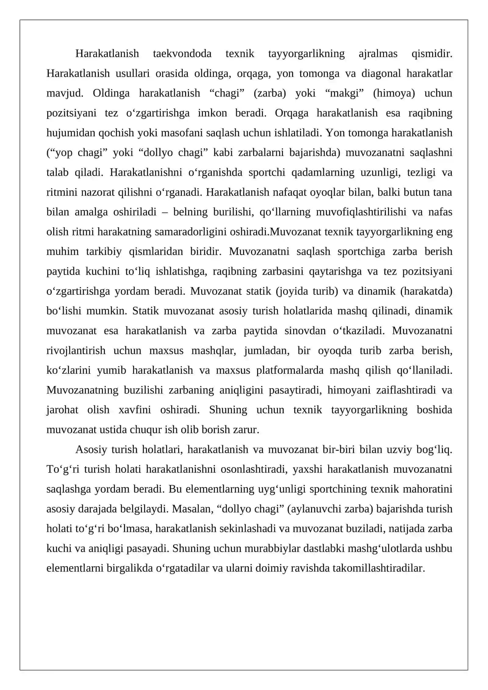Tarkibiy qismlar. Texnik aniq harakatlarni takomillashtirish 4