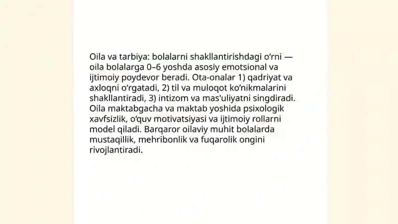 Jamiyatda oilaning oʻrni 4