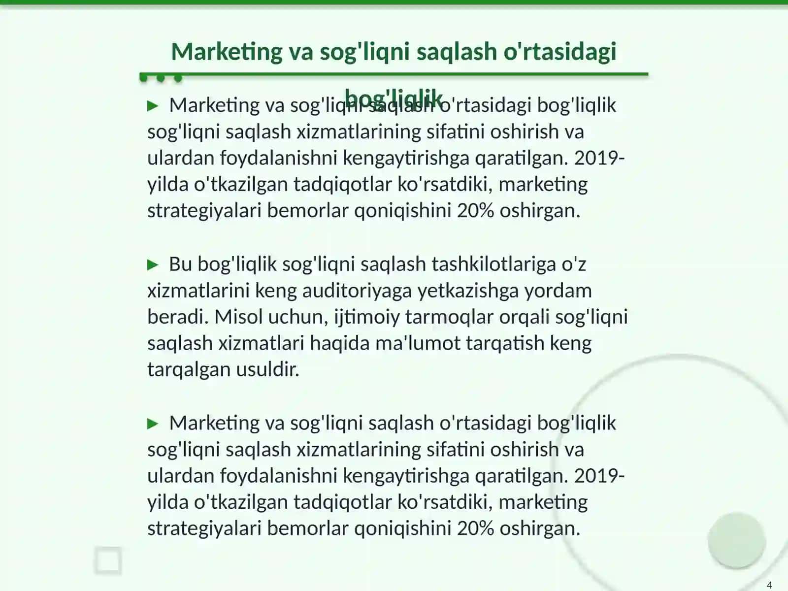 Sog'liqni saqlashda marketing 4