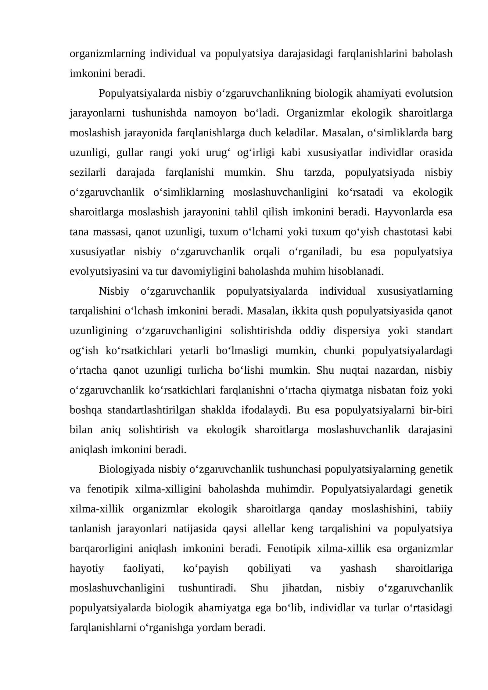 Nisbiy o‘zgaruvchanlik 4
