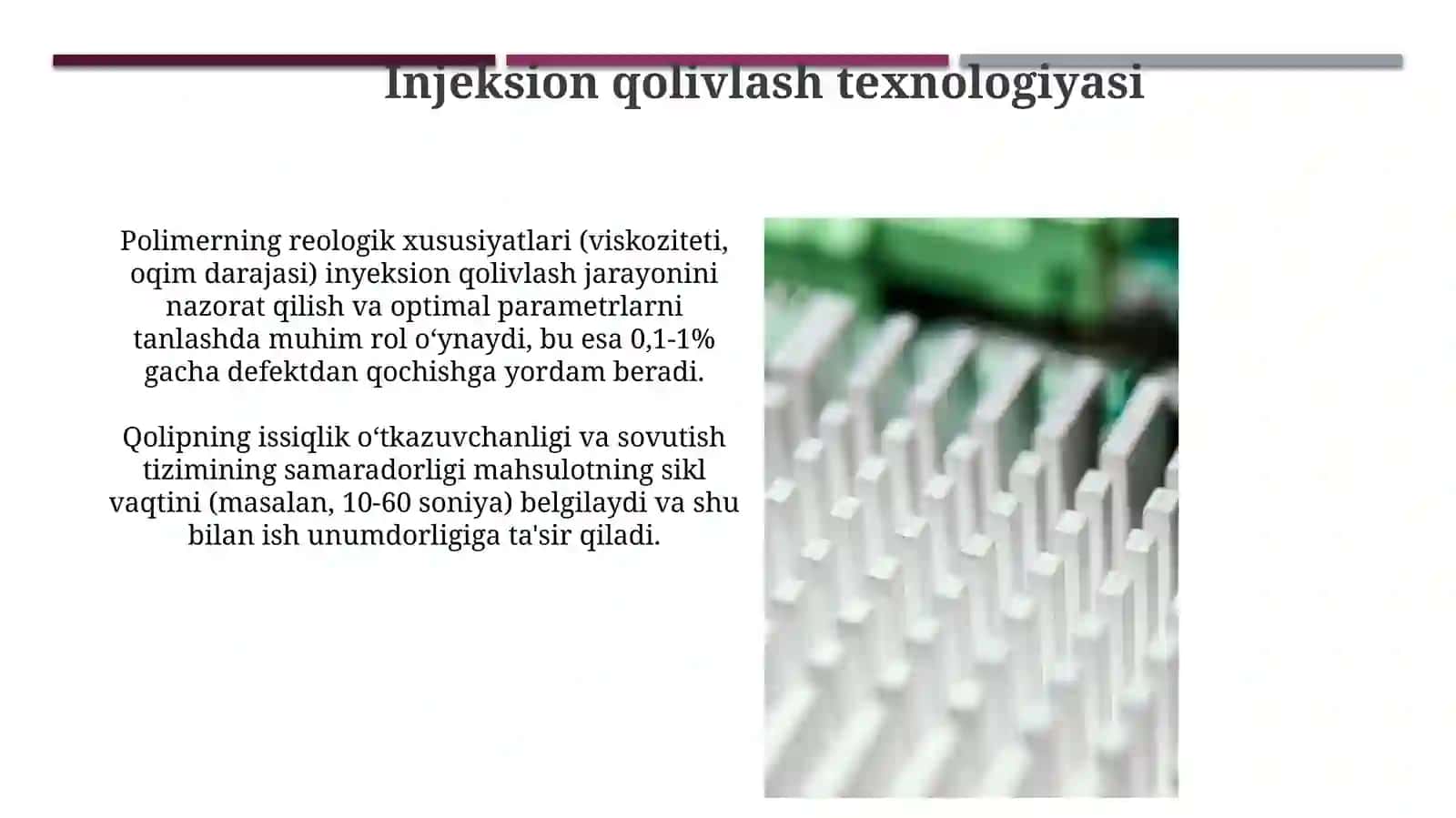 Polimerlar va plastmassalar maxsulotlari ishlab chiqarish texnologiyasi 4