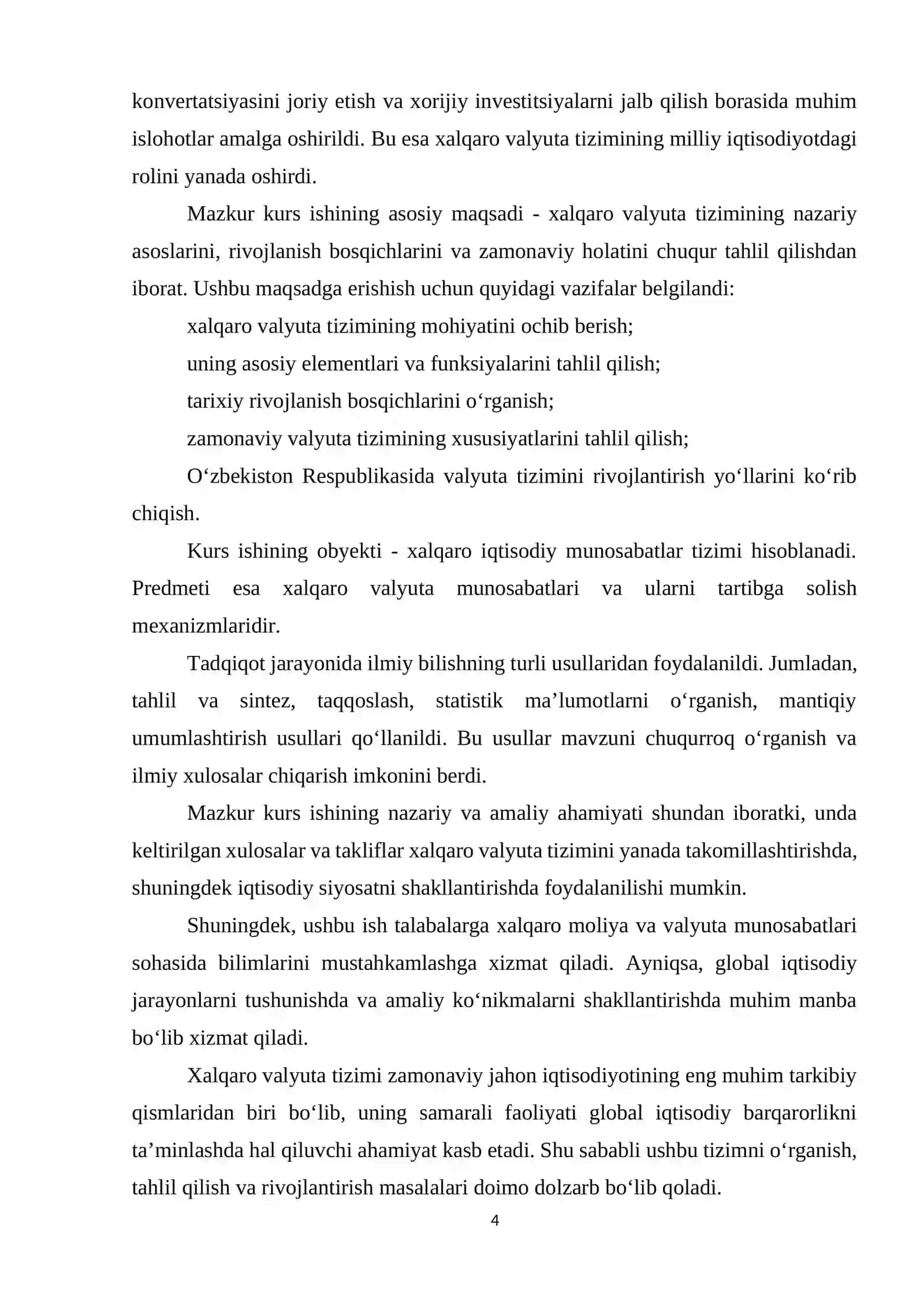 IQTISODIYOT NAZARIYASI 1,2 fanidan Kurs ishi 4