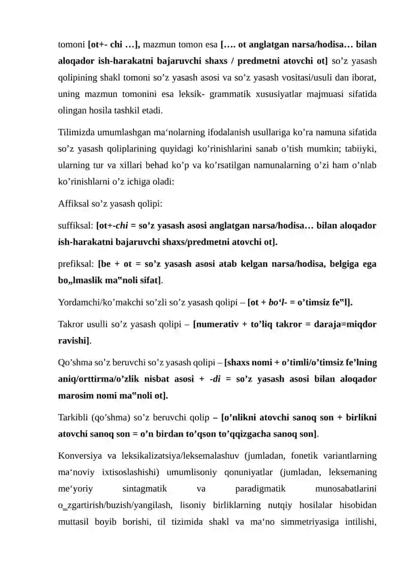 O’zbek tili derivatsiyasi 4
