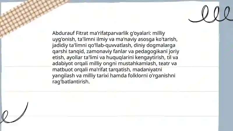 Abdurauf Fitrat hayoti va ijodiy faoliyati 4