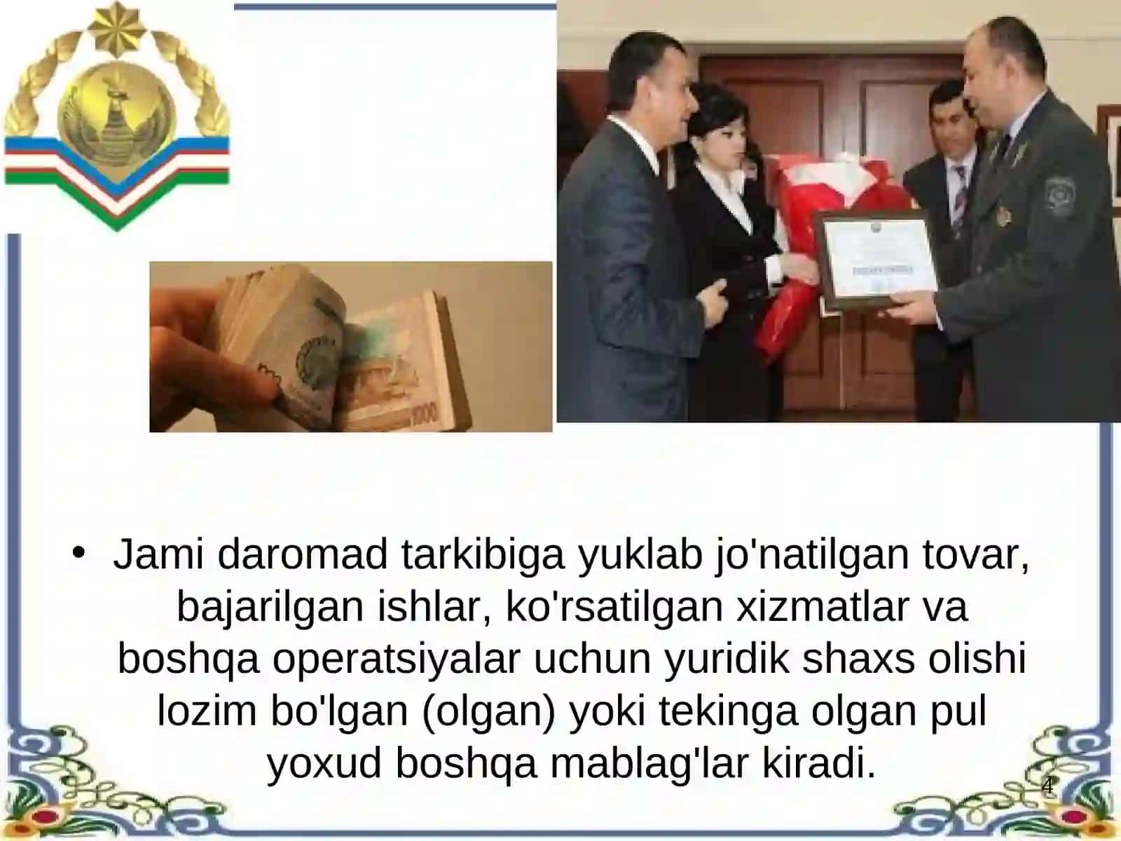 Yuridik shaxslardan olinadigan foyda solig'ining iqtisodiy mohiyati va ahmiyati 4