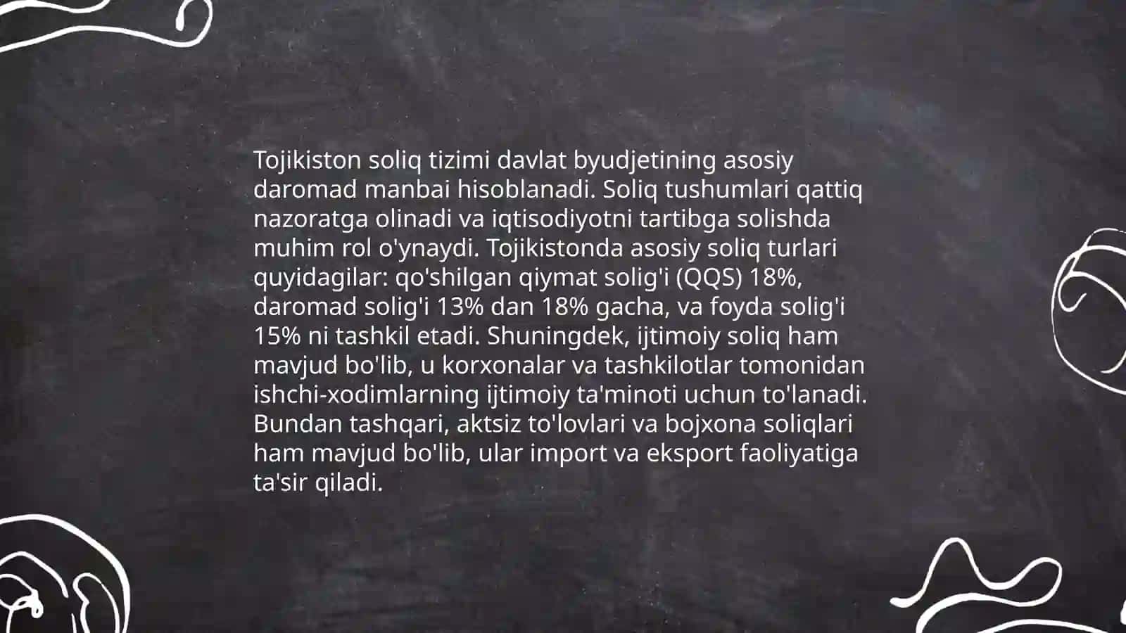Tojikiston daromad soligi 4