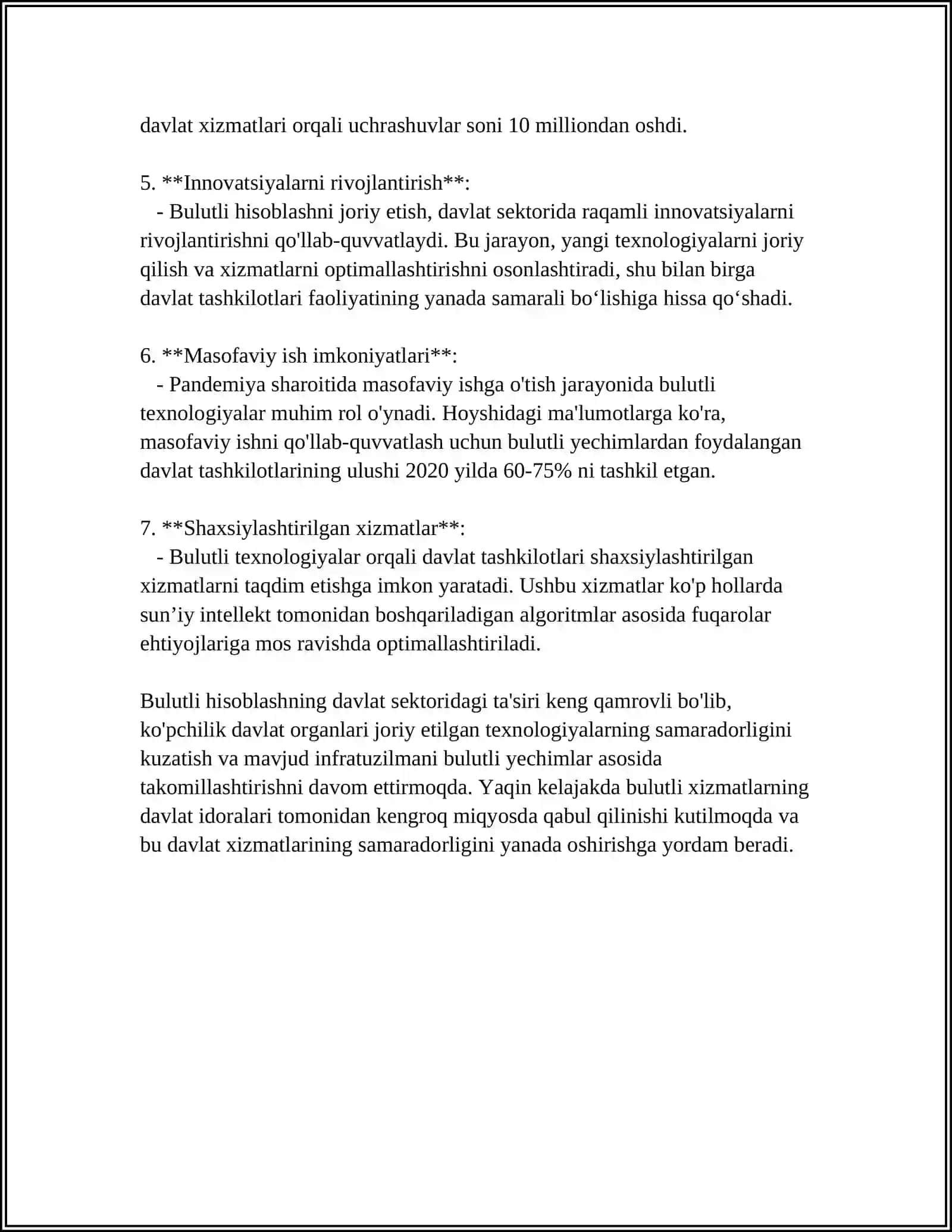 Bulutli hisoblashning davlat sektoriga qo'llanilishi 4
