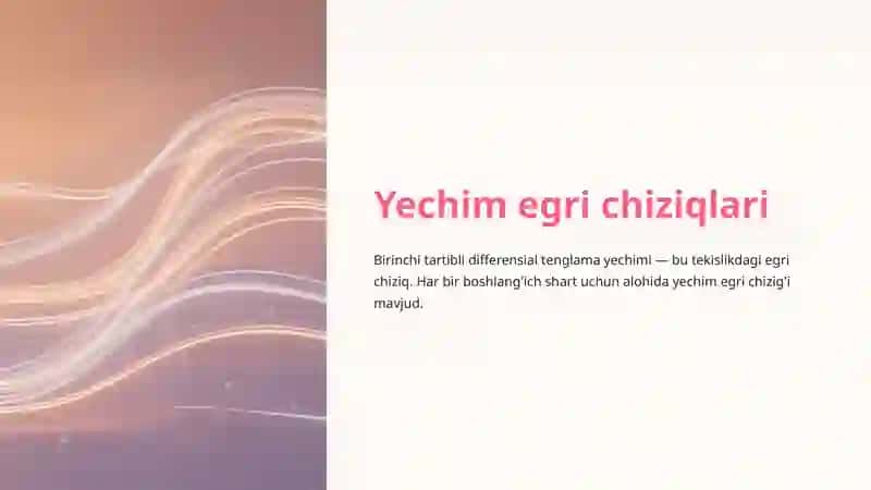 Differensial tenglamalar: Asosiy tushunchalar va yechim usullari 4