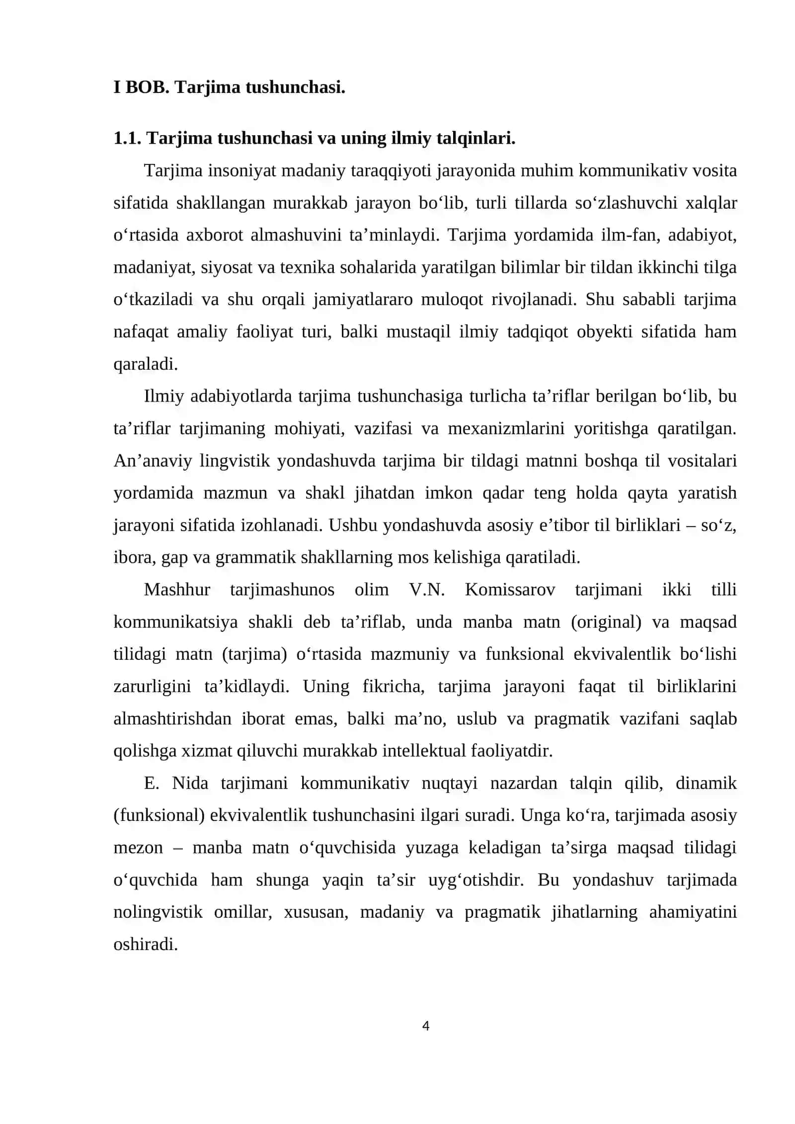 Tarjimaning lingvistik va nolingvistik aspektlari va asosiy lingvistik mushkulliklar 4