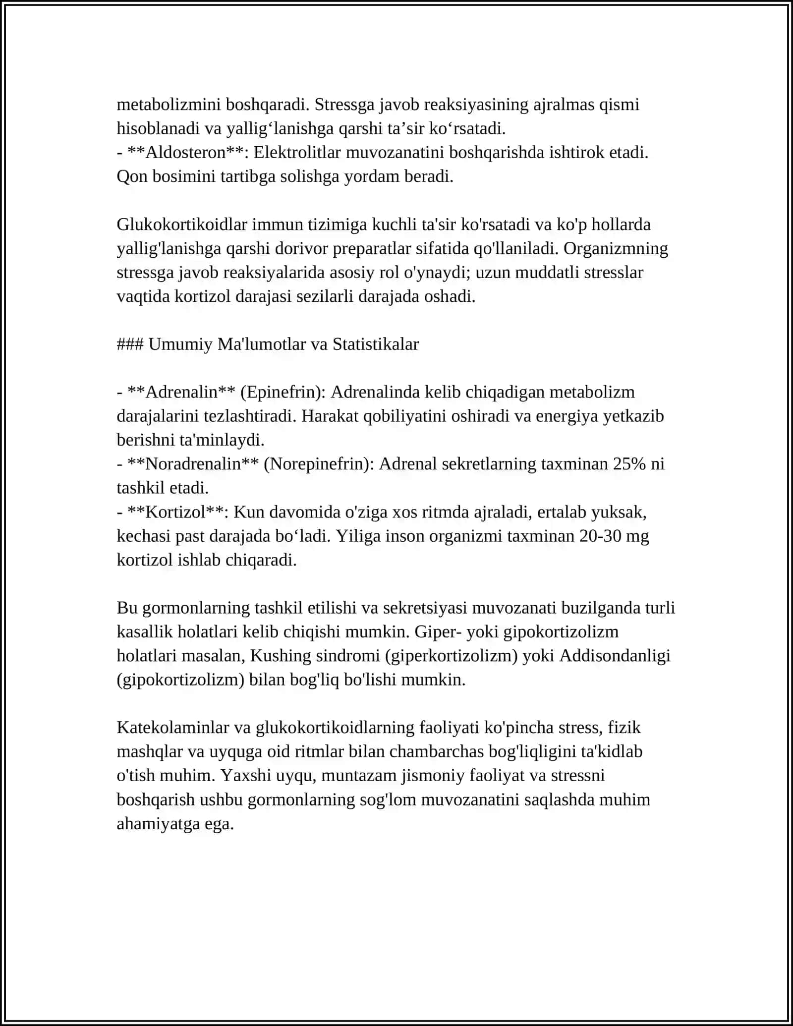 KATEXOLAMINLAR VA GLUKOKARTIKOIDLARNING UGLEVODLAR ALMASHINUVIGA TAʼSIRI 4