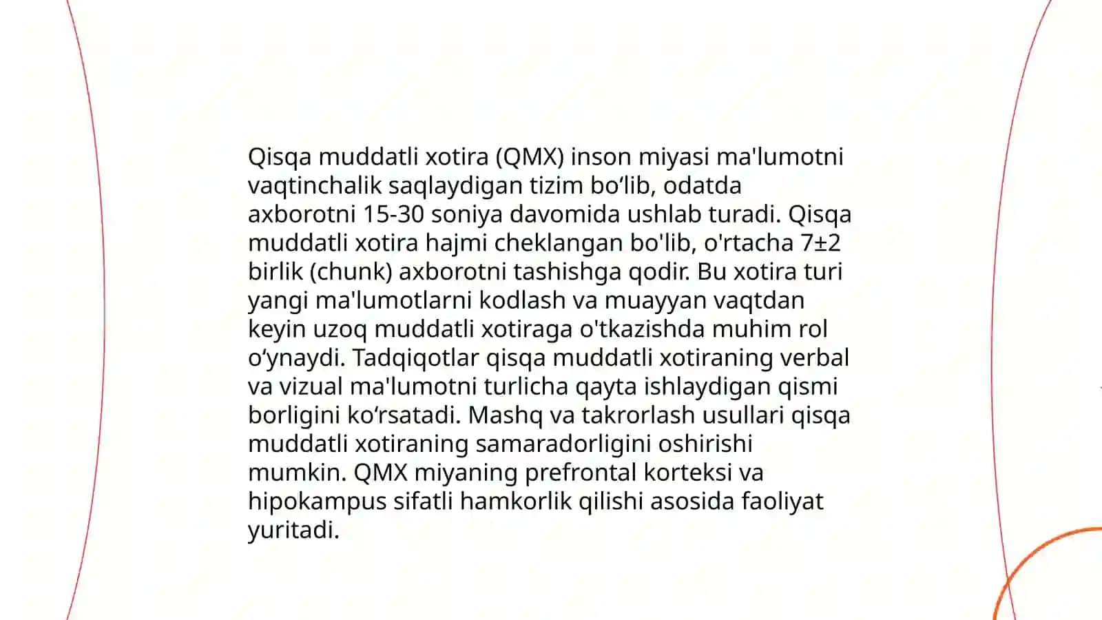 Xotiraning rivojlanishi, 213 Amaliy Psixologiya yònalishi talabasi, Ishchanova Karimaning Umumiy psixologiya fanidan slayd taqdimoti 4