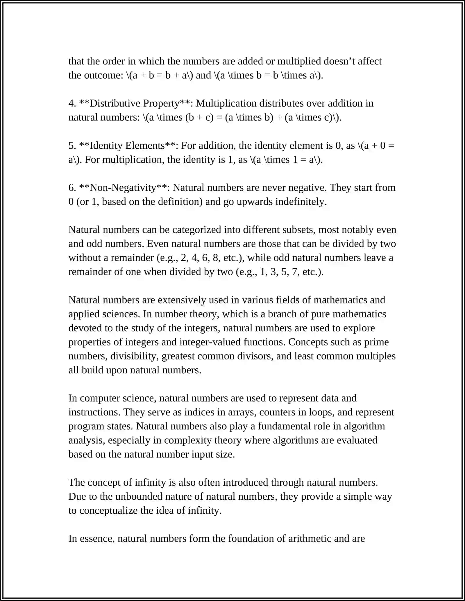 NATURAL NUMBERS 4