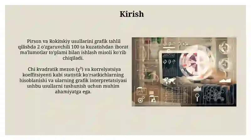 Pirson va Rokiskiy metodlari. Grafik usulda tahlil 4