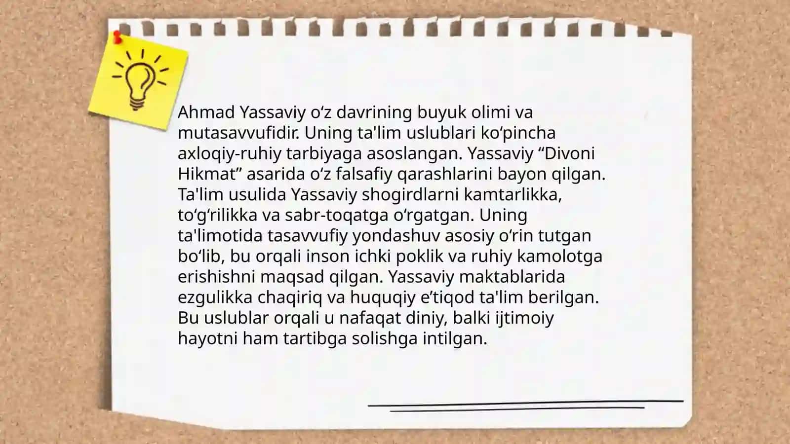 Ahmad Yassaviyning pedagogik gʻoyalari 4