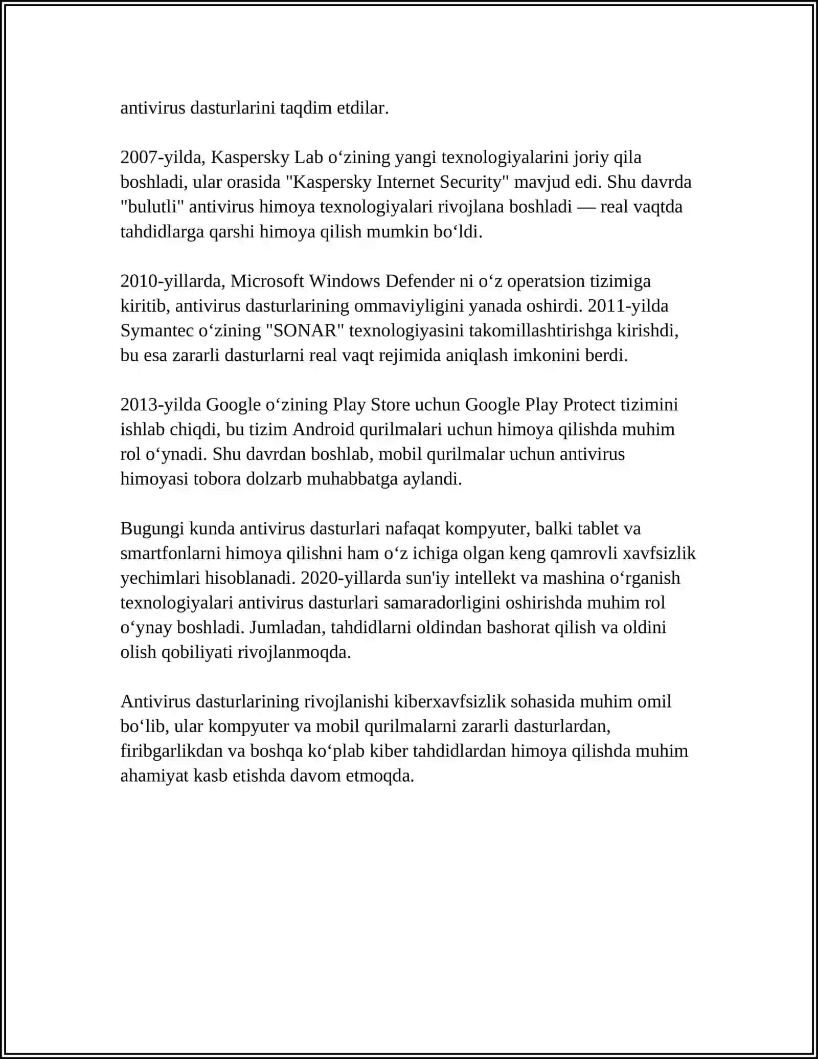 ANTIVIRUS DASTURLARINING ASOSIY TURLARI 4